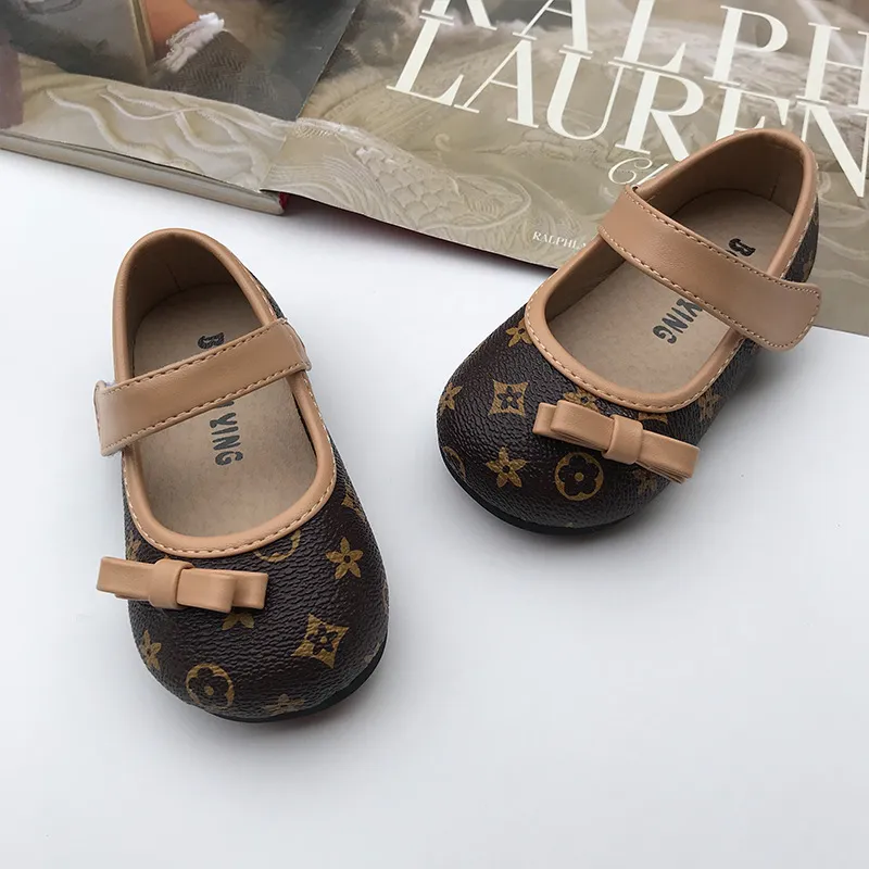 fille en cuir chaussures princesse confortable appartements bambin