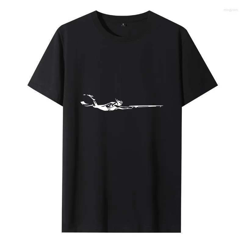 Men's T Shirts Brave Diving Adventure Shirt Men Summer Casual Short Sleeve Cotton High Quality Male T-Shirts Top Tees