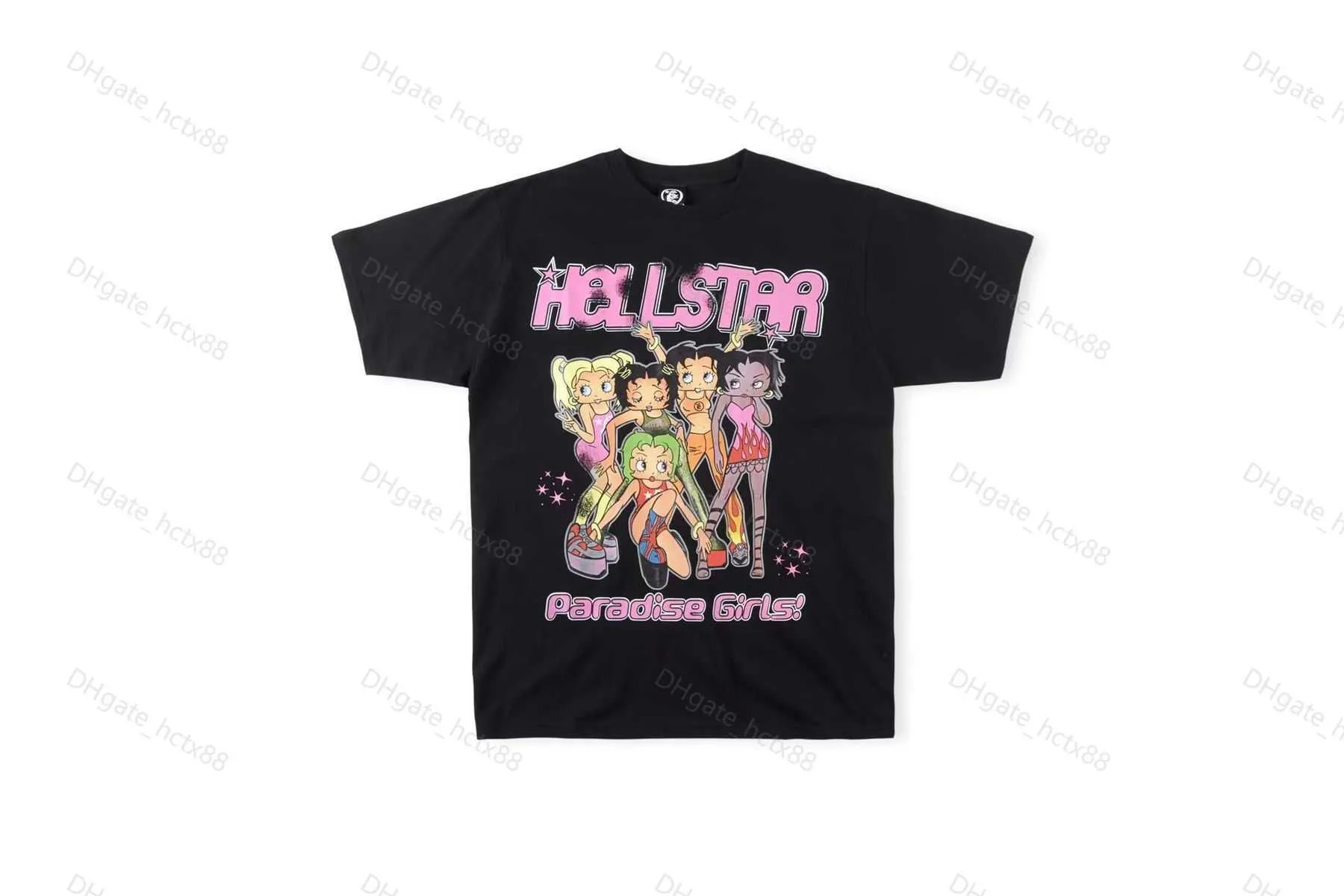23ss Hellstar Studios Globe Tee Plus Size Men T-shirts Heavy Cotton Tops Man Vintage Oversized T-shirt Streetwear Tees Youth tz03