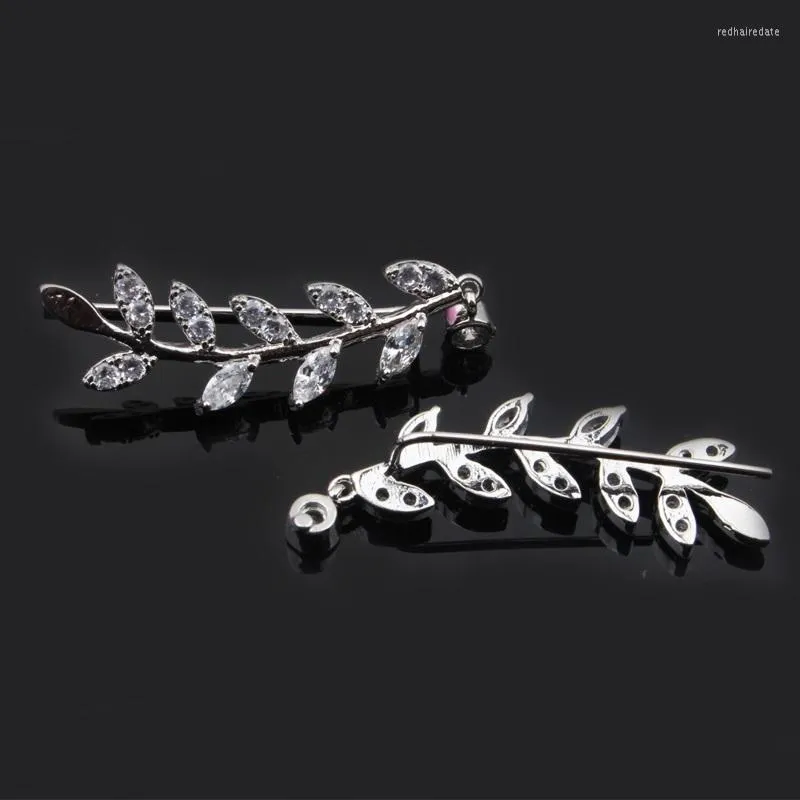 Backs oorbellen 1 paar Crystal Bladeren Ear Cuff Clip Piercing Crawler Earring Mode voor vrouwen Wedding Party Sieraden