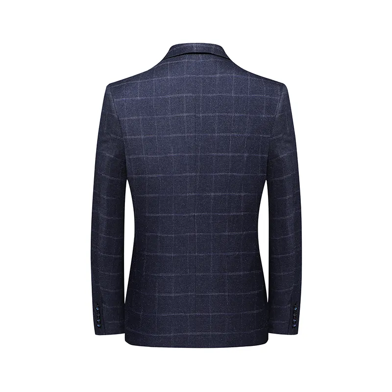 Designer Britishs Style Vintage Plaid Blazer Men Casual Slim Fit Suit Jacket Single Button Business Social Blazer Plus Size 3xl