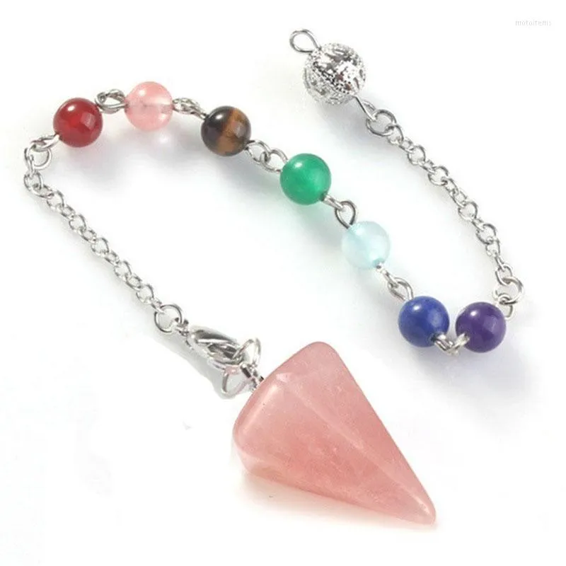 Hanger kettingen Natuurlijke kwarts reiki genezingsland voor wichelrichten spirituele waarzeggerde kegel kristal pendulos kleine ketting sieraden