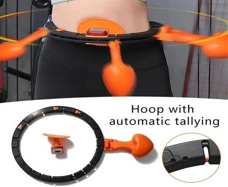 Cerceaux de sport Yoga Home Fitness Exerciseur Smart Hula Circle Taille réglable Anneau d'entraînement Ventre Abdominal Trainer Perte de poids6201895