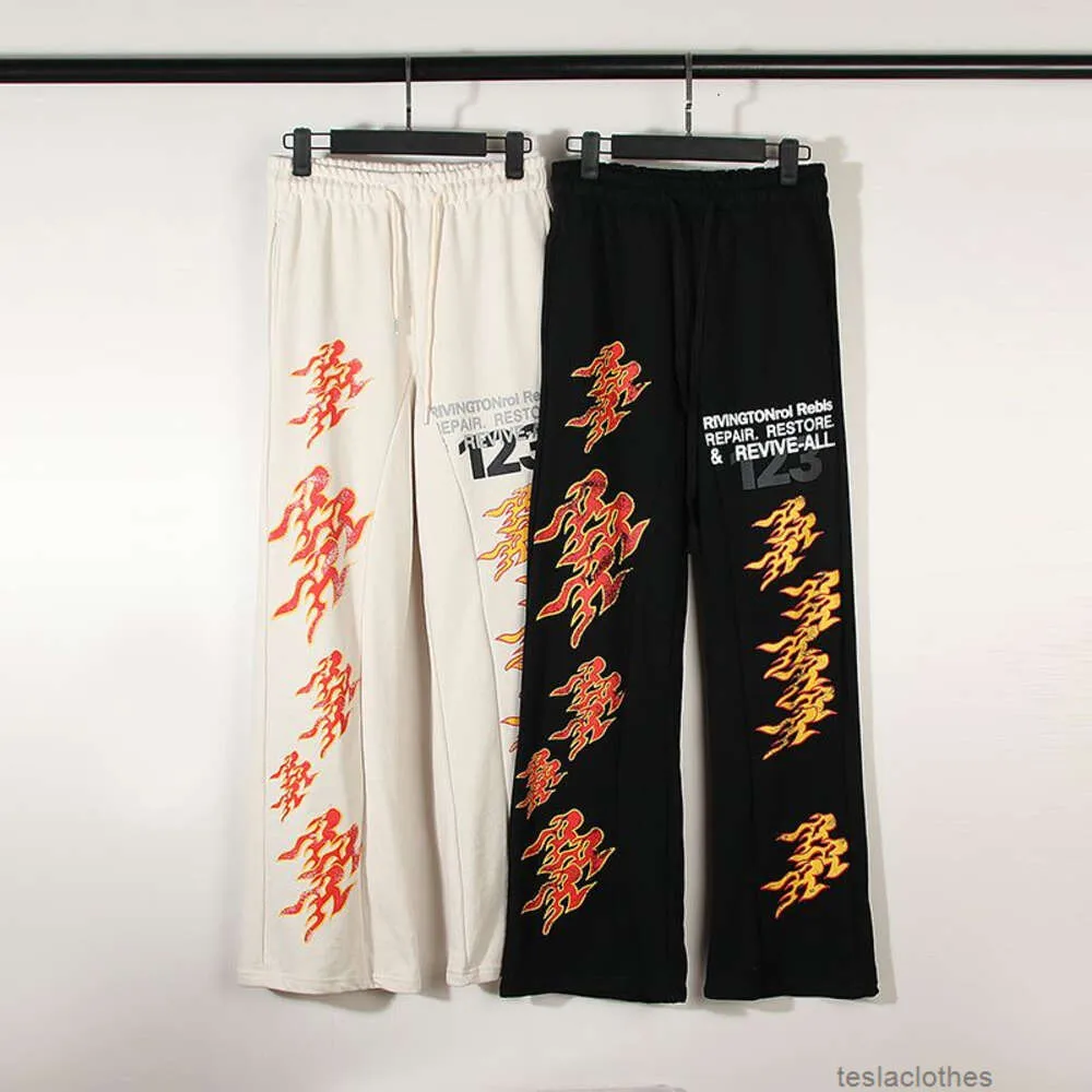 Designers Casual Pant Streetwear Jogger Byxor Sweatpants RRR123 Liu Yaowens Flame Made Old VTG American High Street Fashion BR Micro La Sports Pants Guard Pants