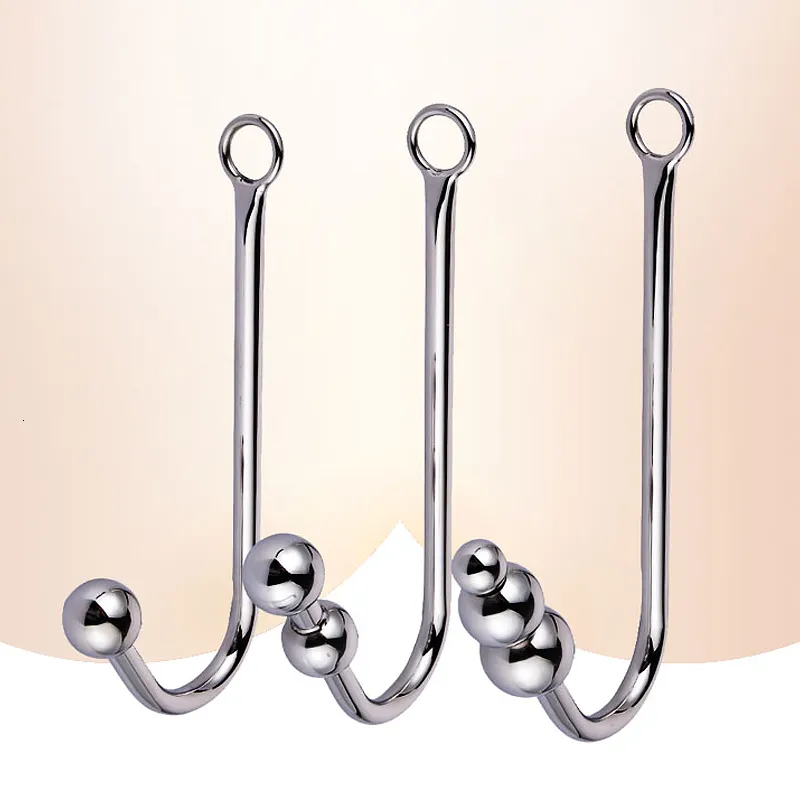 Anal Toys Hook Stainless Steel Sex for Man Metal Butt Dilator Prostate Massager Chastity Device BDSM Gay Fetish 230419