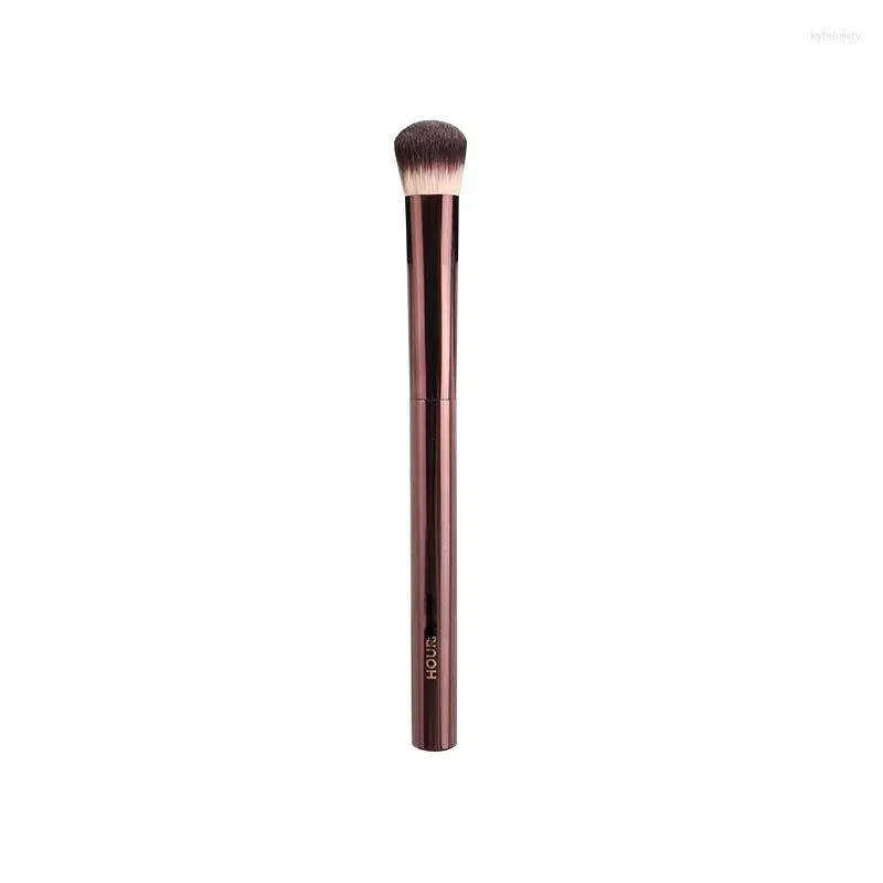 Pinceaux de maquillage 1 Pièce Angle Correcteur Fard À Paupières Moyen Pinceau De Maquillage De Base Professionnel Outil Cosmétique Manche En Métal