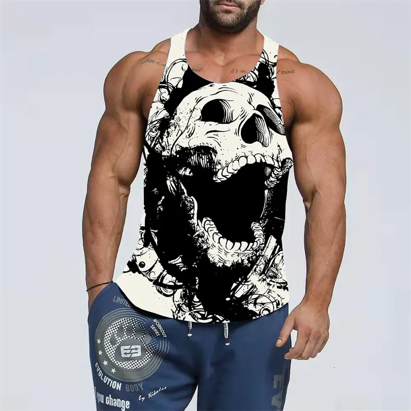 Camisetas sin mangas para hombre, camiseta sin mangas 3D de verano, camiseta sin mangas para hombre, camiseta sin mangas Unisex hip-hop Harajuku Street Dress, ropa interior Super Beach 230419