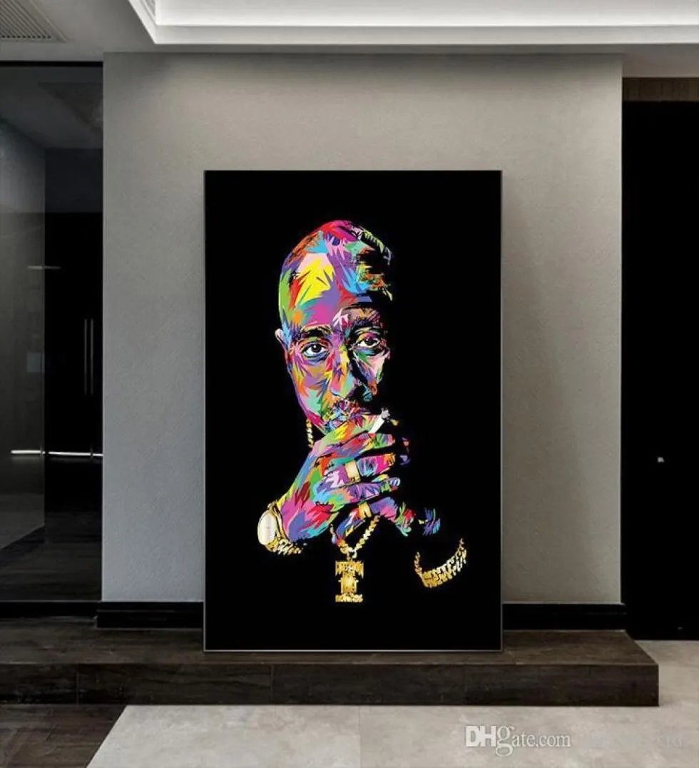 Graffiti Noir Sport Basket Ball Superstar Fans Toile Peinture Mur