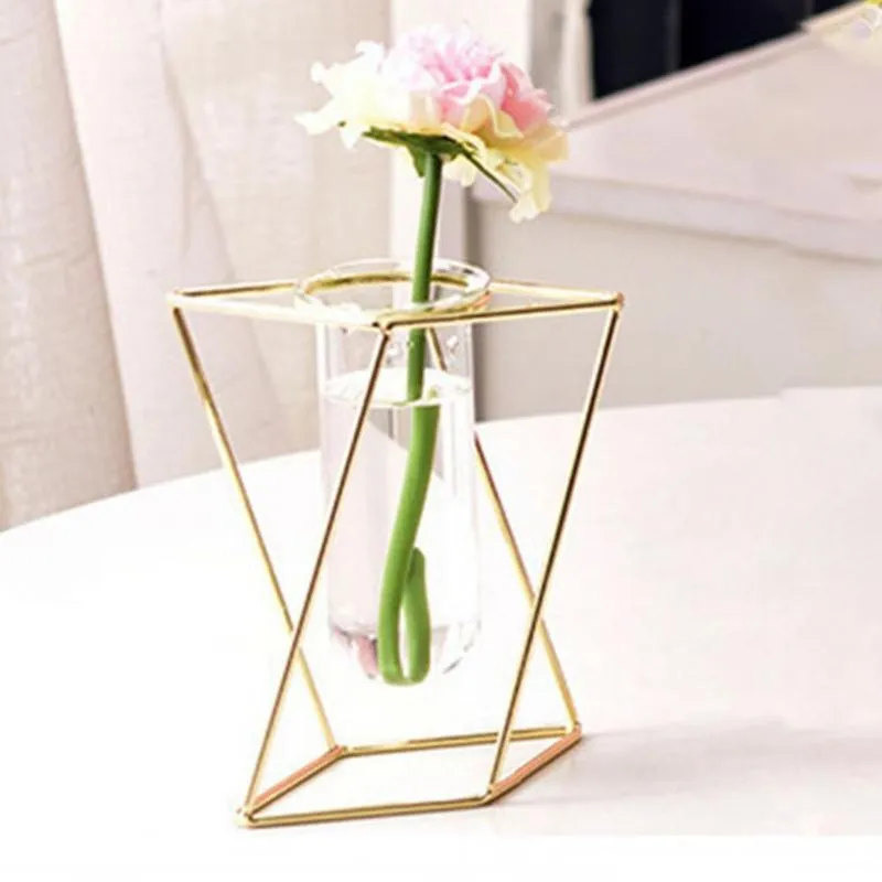 花瓶滑らかな水耕容器繊細な装飾的な素敵な幾何学的な形状の花のボトル