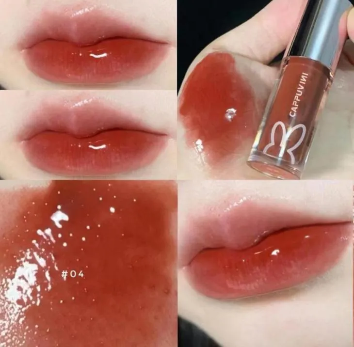 Brillant à lèvres rose Tube brillant glaçure imperméable Transparent rouge à lèvres huile hydratante Sexy teinte rouge MakeupLip1579180