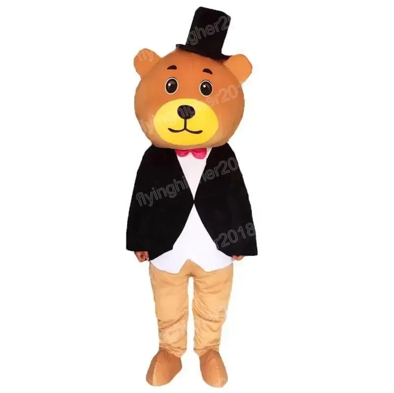 Simulation Teddy bear Mascot Costume Adult Size Cartoon Anime theme character Carnival For Men Women Halloween Christmas Fancy Party Dress