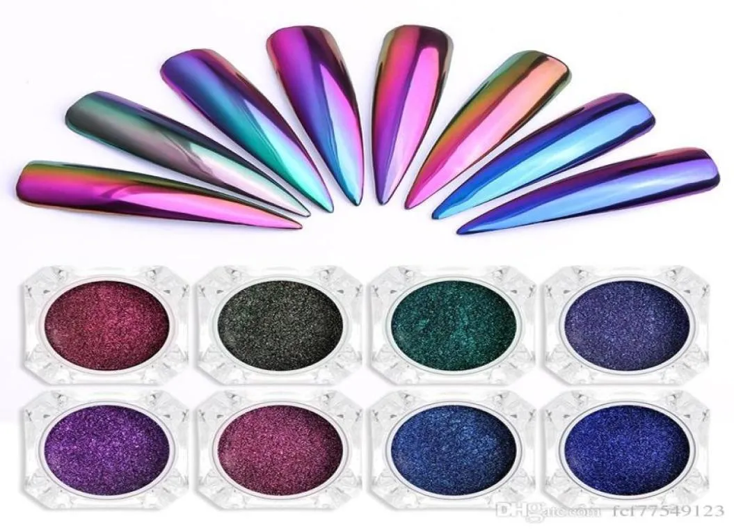 Tamax Chrome Specchio Polvere Unghie Artistiche Glitter Chameleon Pigmento In Polvere Manicure Nail Tips Decorazione Accessori Gel Polish Dust8384052