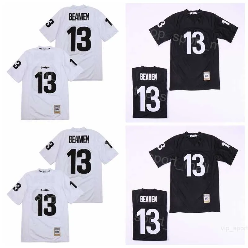 Filmfotboll 13 Willie Beamen Jerseys Alla givna söndag Miami Sharks Jamie Foxx All Stitched Team Color Black Away White College Vintage Breattable University University