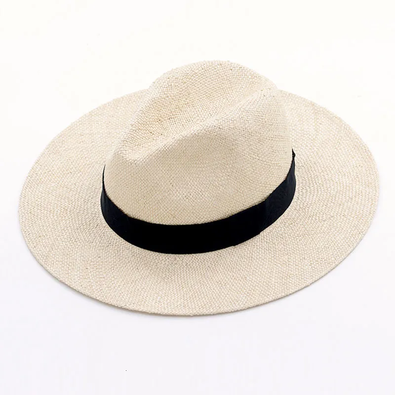 Handcrafted Unisex Sisal Straw Fedora Hat Havana Brown Summer