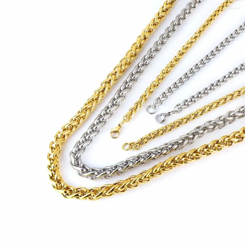 Chains ASON Necklace Chain Stainless Steel Gold Color Pendant For Jewelry Making Bulk Women Men Choker Accessories Christmas