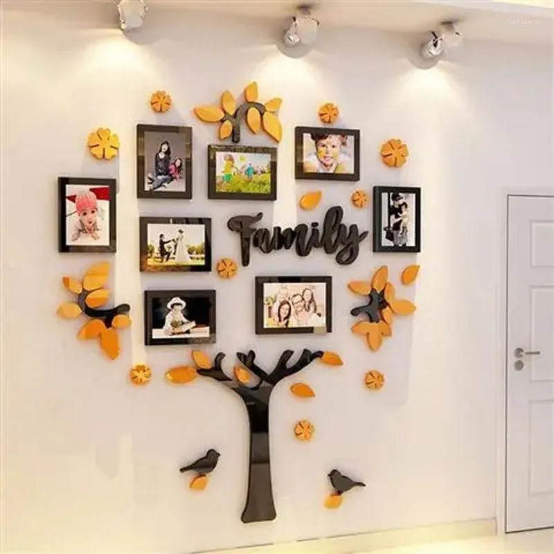 Adesivi murali Albero genealogico 3D Po Frame Soggiorno Camera da letto Decor Decalcomanie Sfondo TV Carta da parati murale