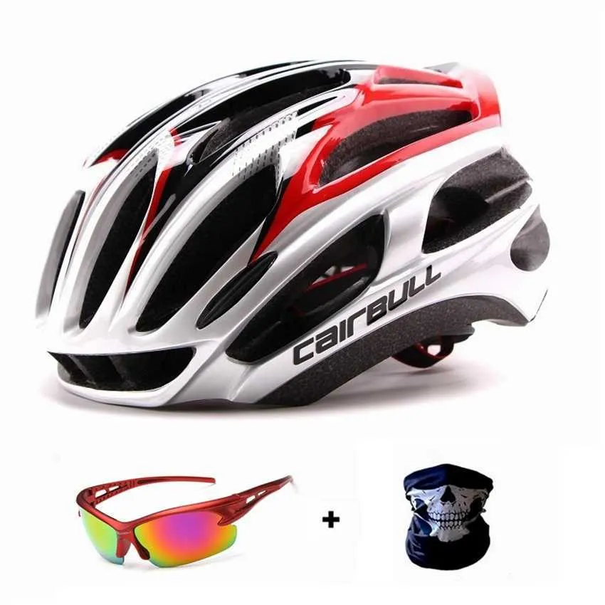 Casques de vélo Casques de vélo de course ultra-légers avec lunettes de soleil Casque de vélo VTT à moulage intégral Sports de plein air Casque de vélo de route de montagne P230419