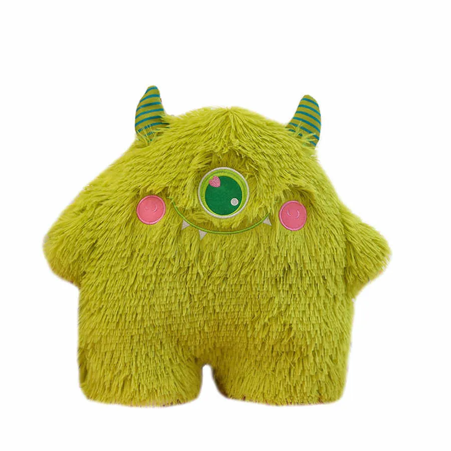 45cm Stuffed Animals little monster plush toy figure cartoon big eye monster long hair pillow