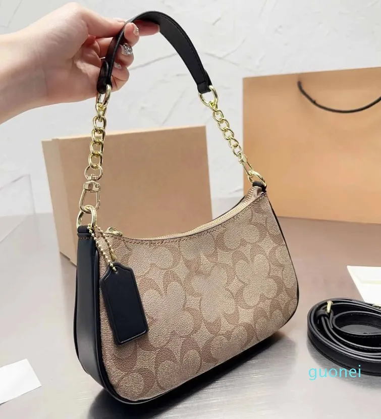 Women bag luxury designer chain Shoulder Bags crossbody totes Womens Color Contrast Underarm handbag Zipper Multi function tote