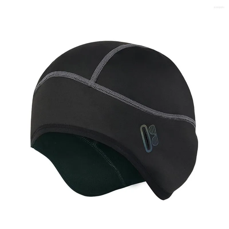 Cappellini da ciclismo Protezione professionale Beanie Escursionismo Cappelli riscaldanti Paraorecchie Cappello termico Equipaggiamento protettivo Nero