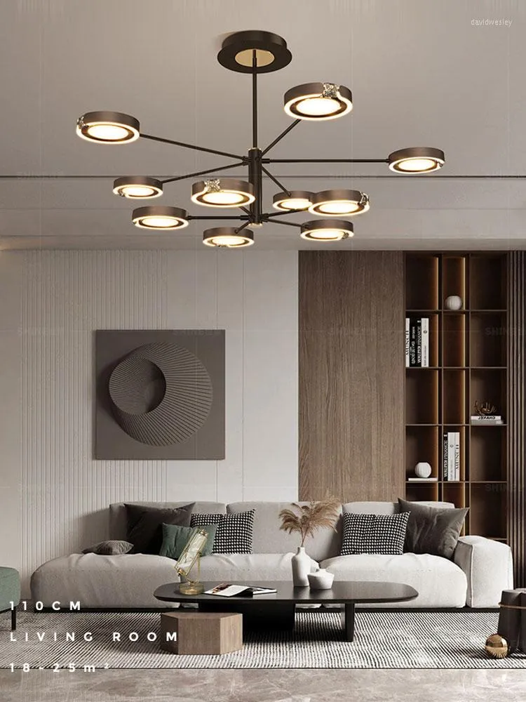 Żyrandole luksusowe oświetlenie żyrandola LED do salonu sypialnia jadalna dom złoty sufit 2023 nowoczesna lampa wisiorek