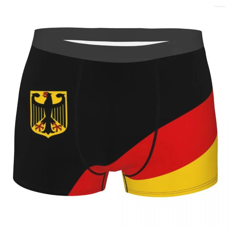 Underbyxor manlig mode tysk flagga underkläder för vapen Tyskland boxare trosor stretch shorts trosor