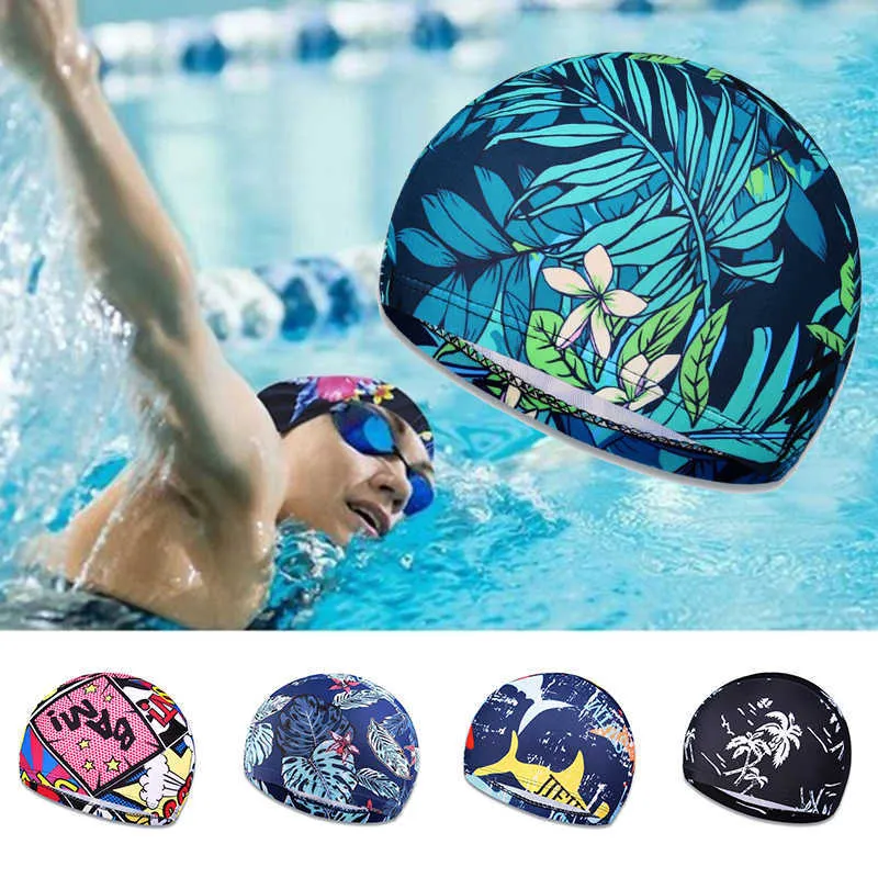 2022 New Waterproof Swim Cap With Strap With Stretchable Ears And