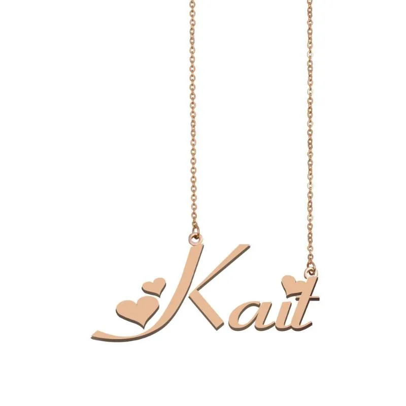 Pendant Necklaces Kait Name Necklace Custom For Women Girls Friends Birthday Wedding Christmas Mother Days Gift