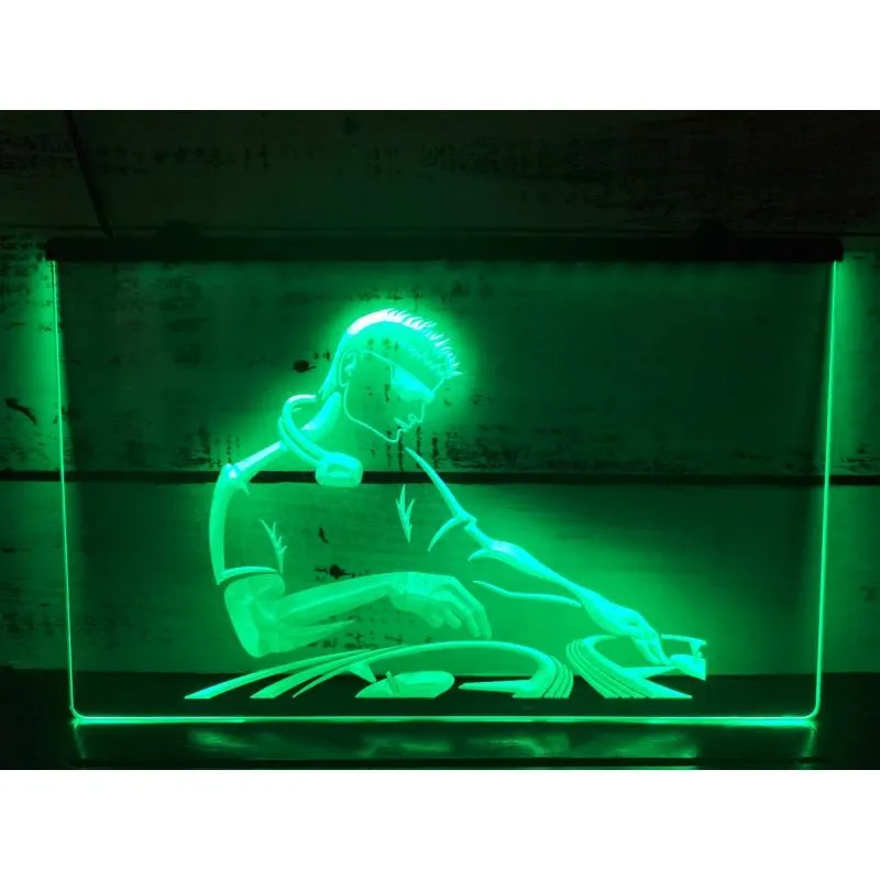 DJ Disc Jockey Beer Band Bar LED Neon Light Sign -J287