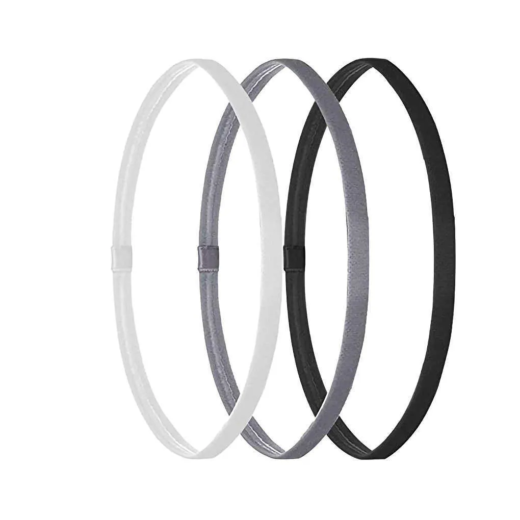 2 st pannband 3 st/set hårband silikon icke-halk pannband elastisk unisex svettband sport fitness hårband set y23