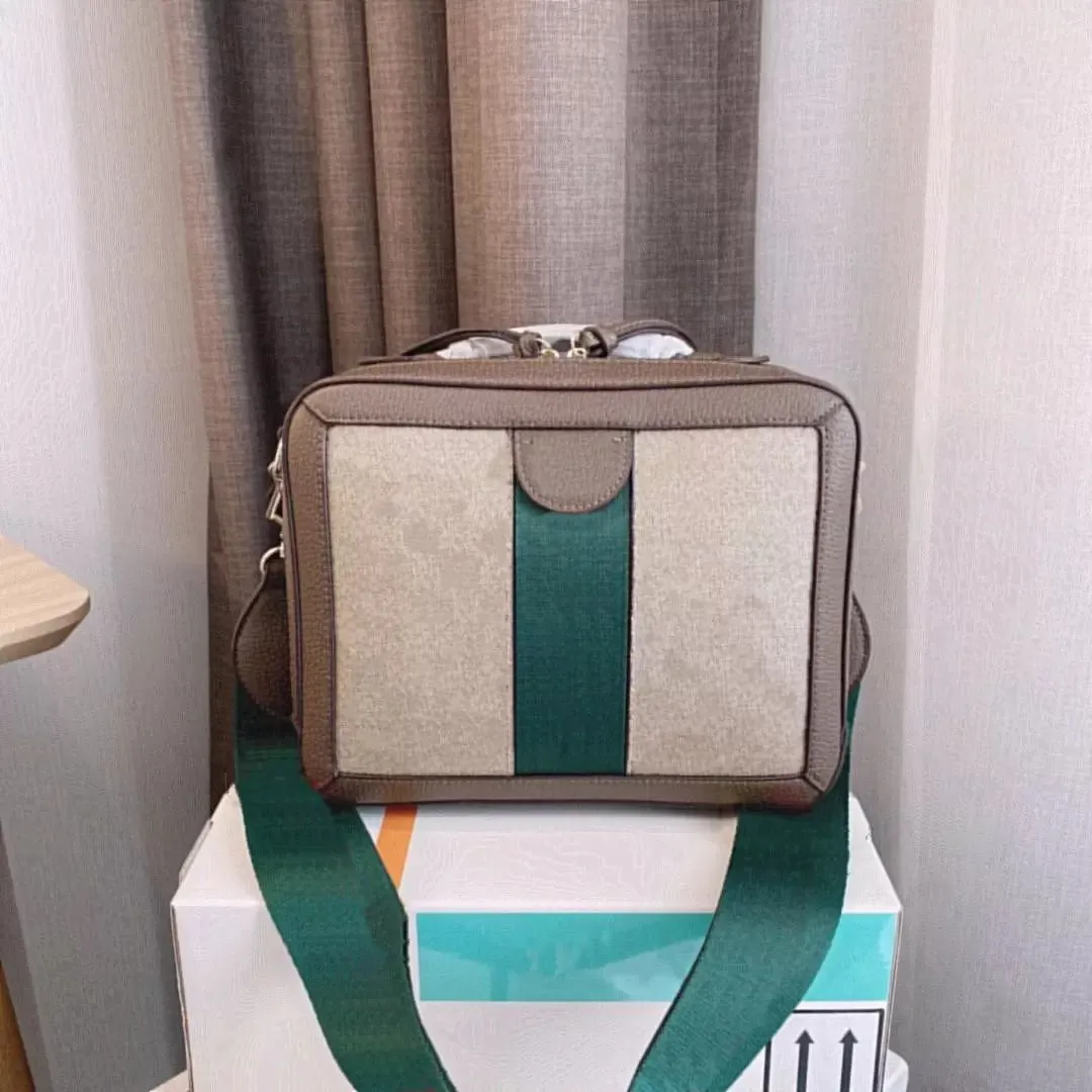 Luksusowe projektanty torebki torebki moda moda z serii g-seria na jednym ramię w retro małe kwadratowe torby torebki krzyżowe plecak brązowe skórzane torebki zielone czerwone paski
