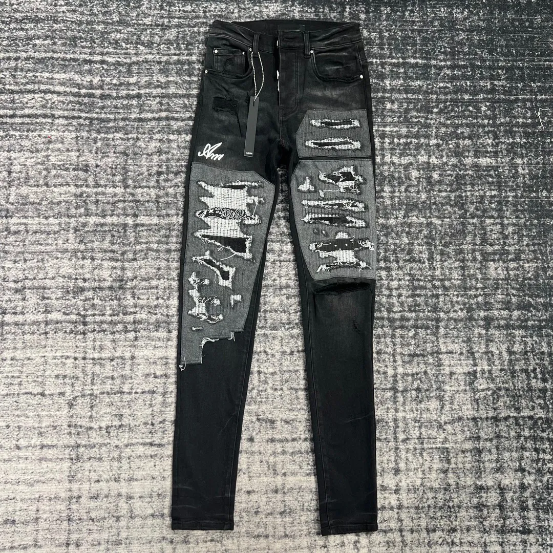 2024 Jeans Jeans skinny décontractés Designers pour hommes Jean bleu DENIM Pantalon ARTISANAL JEAN Angry Ram Hip hop Street Pant