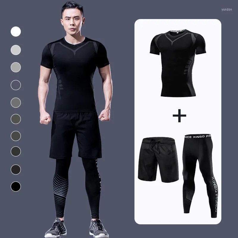 Running Sets Fitness Wear Sports Men's Sports Quick Dry Treinando roupas de basquete da academia de basquete Spring e Summer Ropa Deportiva Hombre