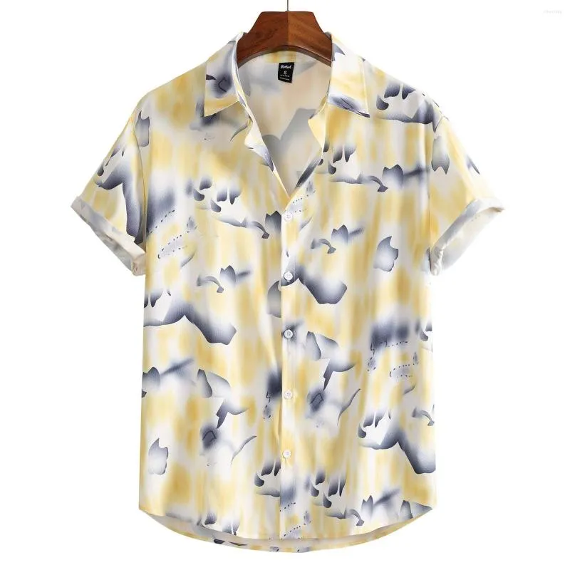 Casual shirts voor heren heren shirt y2k hombre duivel print korte mouw straat Hawaiian Beach Vintage Harajuku Camisas