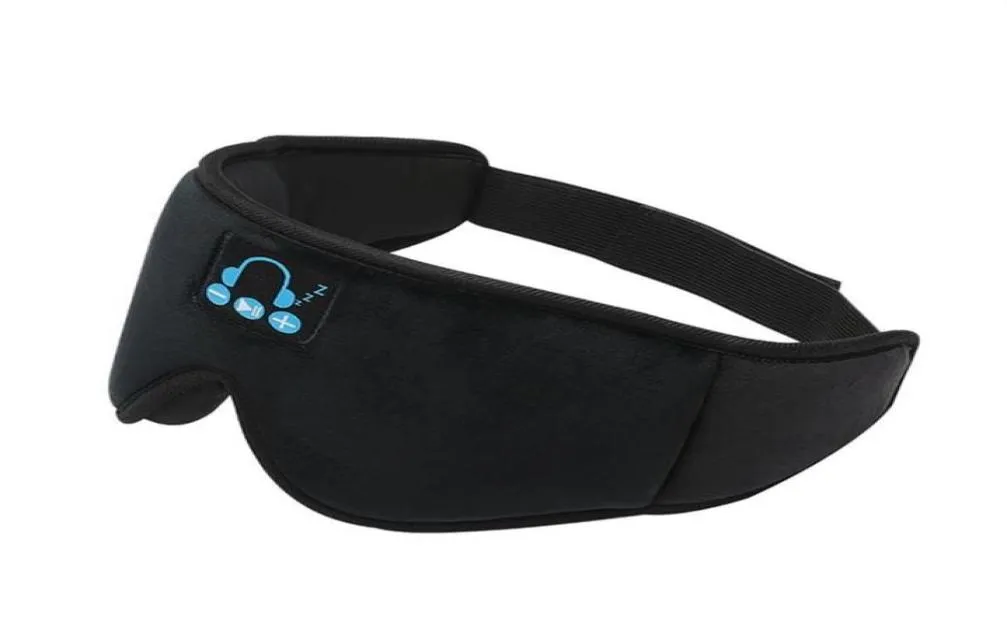 Epacket Travel Rest Aid Eye Mask غطاء نوم 3D اللاسلكي المبطن عيون ناعمة القناع معصوب العينين بلوتوث موسيقى eyepatch الاسترخاء الجمال 6228124