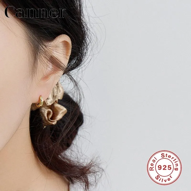 Boucles d'oreilles créoles 1 pièces en argent Sterling 925 INS Simple géométrique petit pour les femmes petit cercle or Huggie