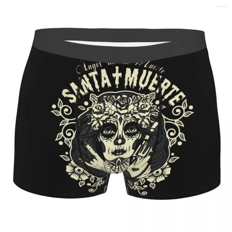 Onderbroek Angel de la Muerte Santa Underwear Men Sexy afdruk op maat Mexicaanse dode suiker schedelboksers shorts slipje