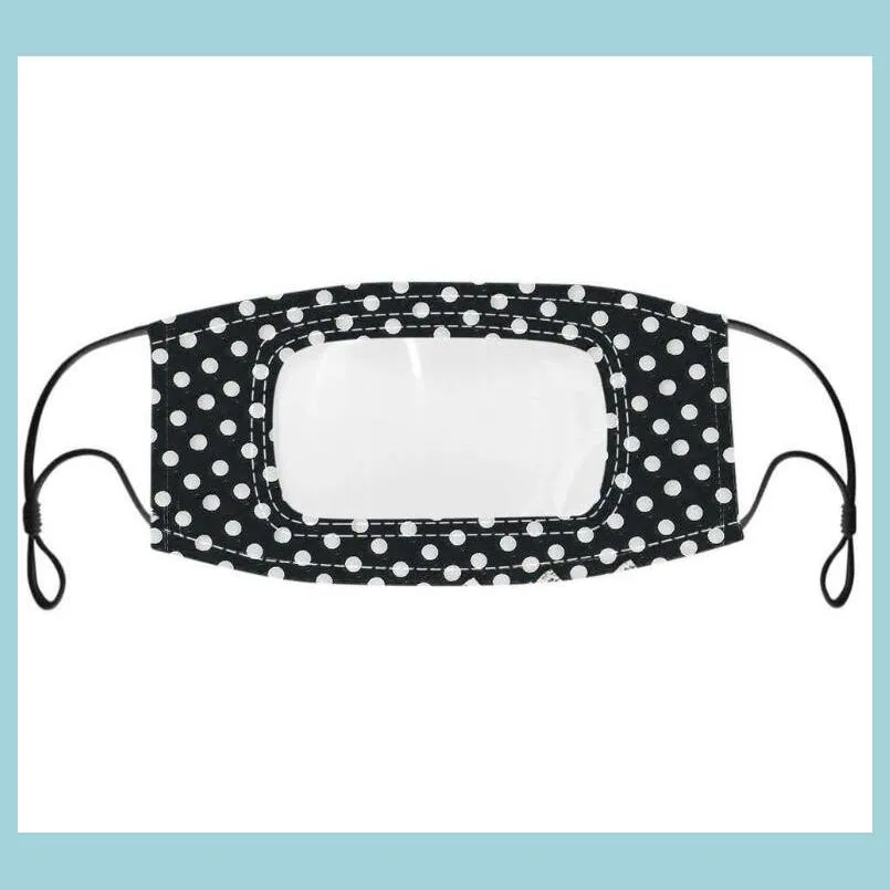 Máscaras de diseñador Mascarilla de boca visible con ventana transparente para lectura de labios Amigo sordo Antipolvo Reutilizable Lavable Ers Wired Dro Dhei1