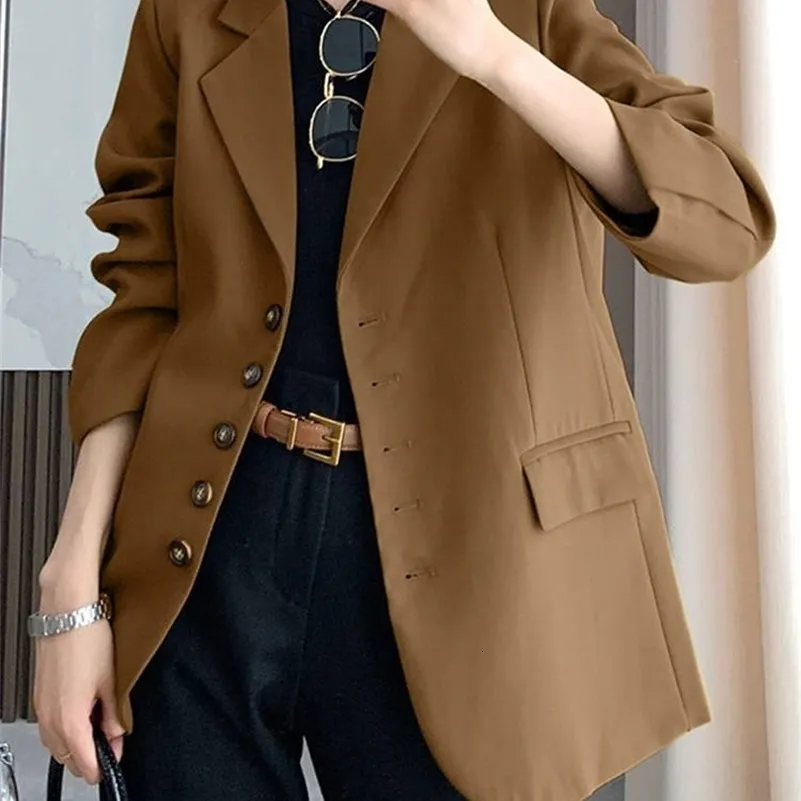 Women's Suits Blazers Oversized Women Long Sleeve Blazer Top Casual Spring Autumn Fashion Office Lady Outwear ZANZEA 2023 Solid Coats Work Wears 230418