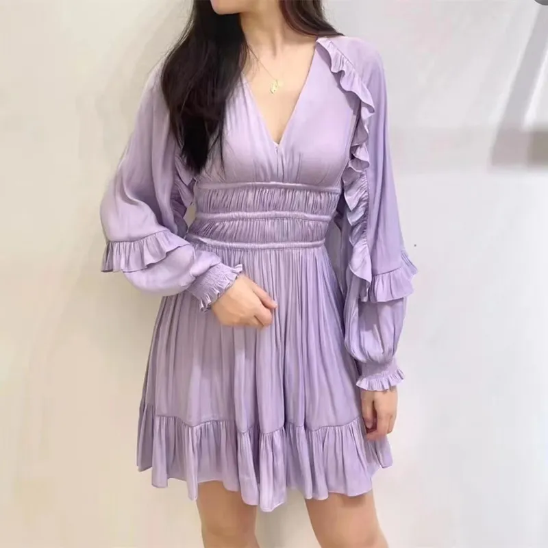 Maje Casual Dresses V Neck Long Sleeve Retro... From Jinguangcanlan558,  $83.19 In Bulk | DHgate.Com