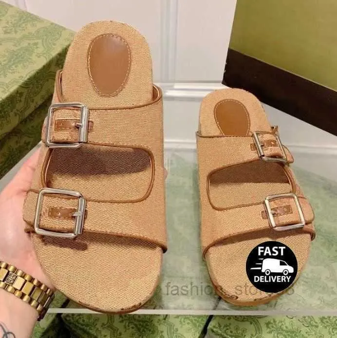 Slipper Womens Fashion Embroidered Canvas Designer Slides Slip On ...