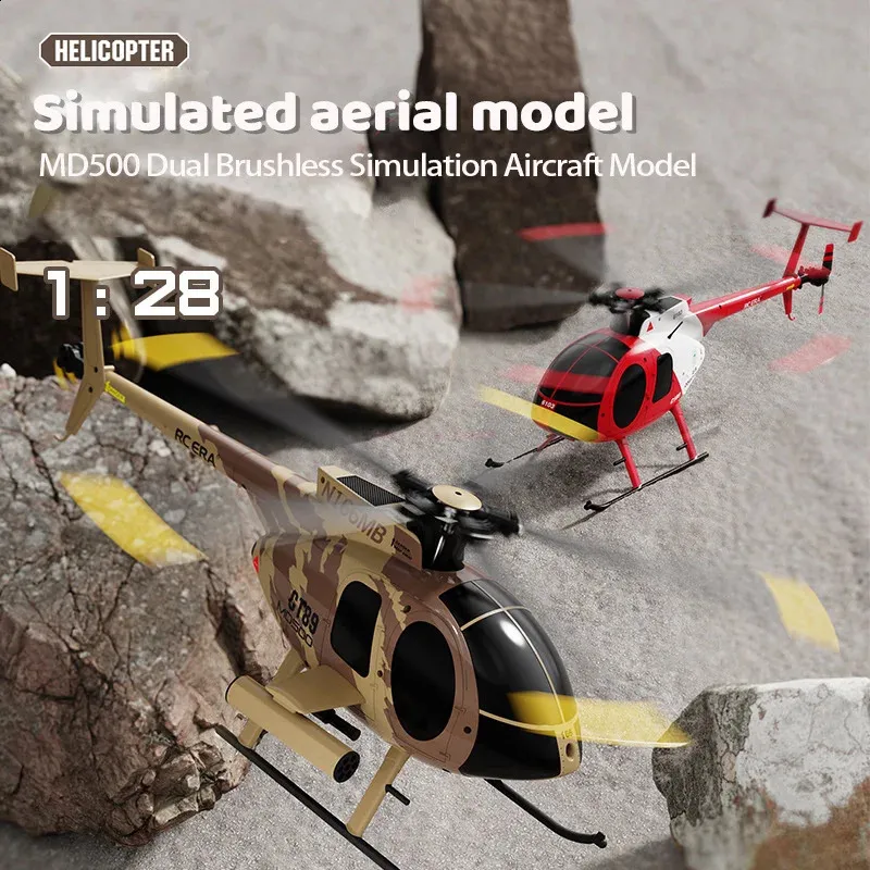 ElectricRC Uçak 1 28 RC ERA C189 Kuş Helikopter Tusk MD500 Çift Fırçasız Simülasyon Modeli 6AXIS Gyro Oyuncaklar 231118