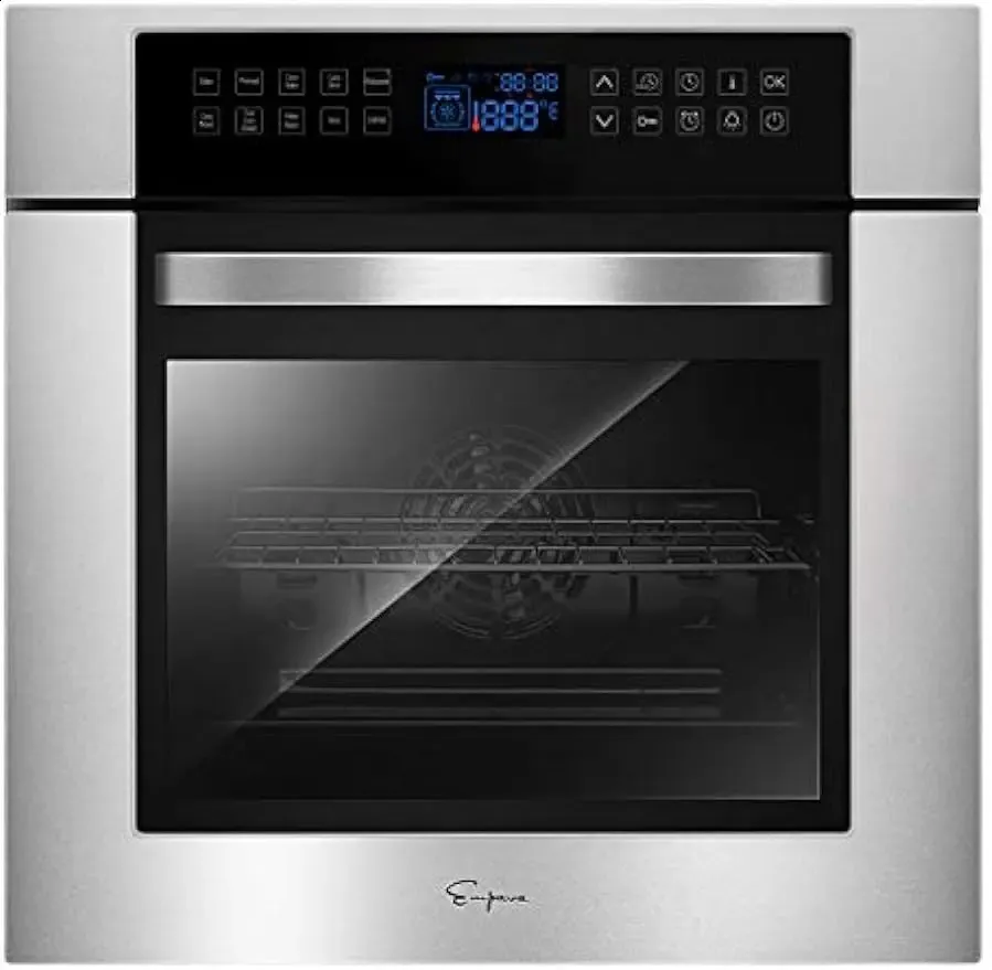 OvensToasters 24" 10 Cooking Functions W Rotisserie Electric LED Digital Display Touch Control Builtin Convection Single Wall Oven 231118