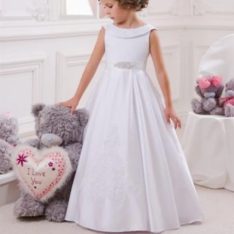 Abiti da ragazza Fiore per matrimonio Junior damigella d'onore Vintage Kids Evening Birthday Party Princess Gown