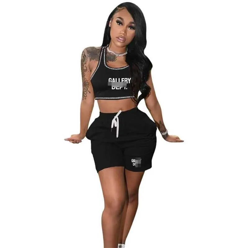 Designer Summer Tracksuit For Women Letter Printed Short Set With Crop Top,  Vest, And Shorts Suit Women Sexy Sports Suit From Txjc0002, $11.06