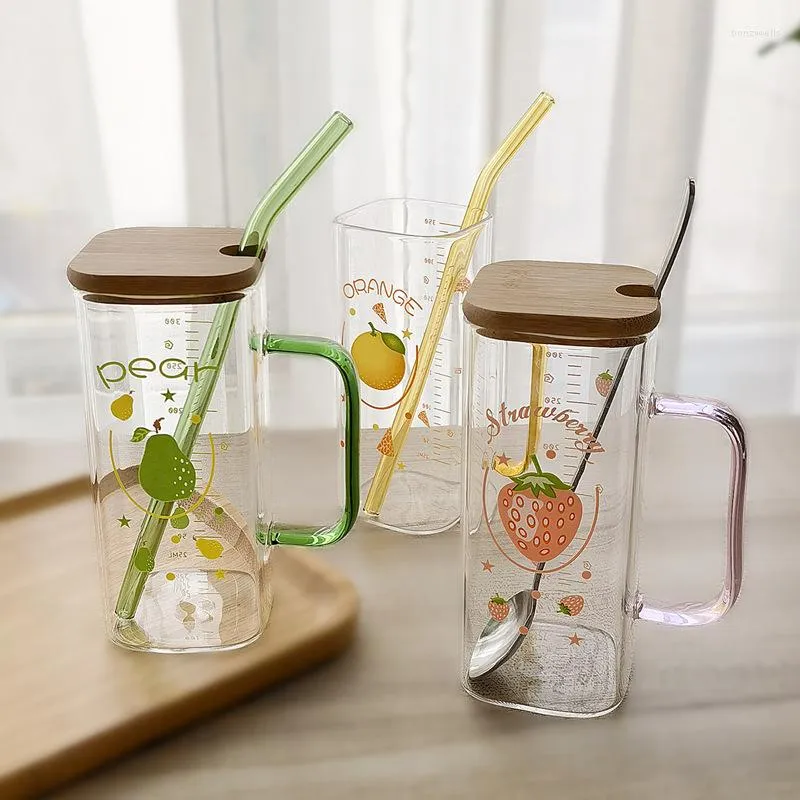 Vinglasglas i glas kopp halm ljus lyx mode skala girly hjärtfrukt tryck butik kök levererar kaffe