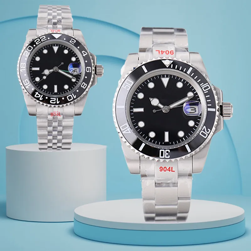 Watch Designer Automatyczne zegarki 2813 Zegarki mechaniczne Luminous wysokiej jakości rola GMT zegarki 40 mm Waterproof Waterproof Designer Designer Luksusowe pudełko zegarkowe