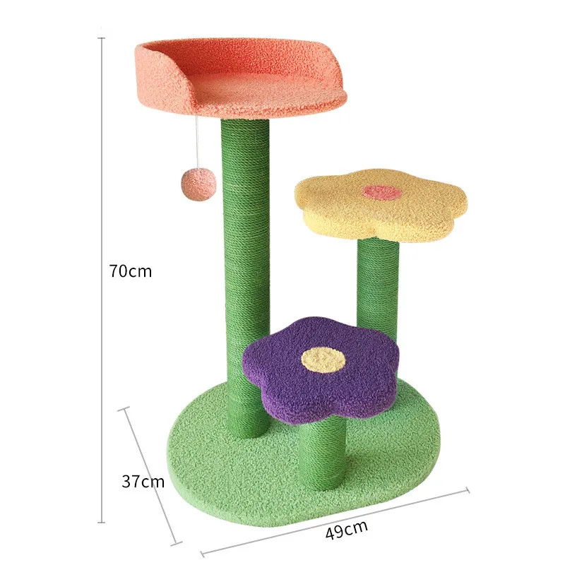 Kuranda Cat Tower Lambs Wool Tree Tower Sword Rope Scratch Board Post