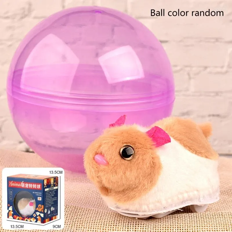 Toys de gato Bolas de hamster elétrico Rolling Toy Scroll Walk Little Animal For Children Gift Electronic Pet Hobbies B03E