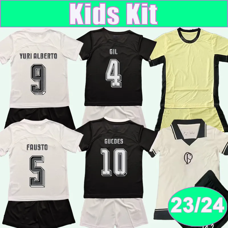 23 24 GABRIEL LUAN Kit para niños Camisetas de fútbol GIL FAGNER CANTILLO GUEDES JO R.AUGUSTO WILLIAN GIULIANO Inicio Blanco Visitante Negro 3.º 4.º Camisetas de fútbol